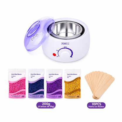 200Ml Hair Removal Tool Smart Warmer Wax Heater Hands Feet Epilator Depilatory Skin Care Paraffin Wax Machine Kit+Wax Beans