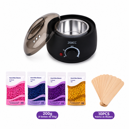 200Ml Hair Removal Tool Smart Warmer Wax Heater Hands Feet Epilator Depilatory Skin Care Paraffin Wax Machine Kit+Wax Beans