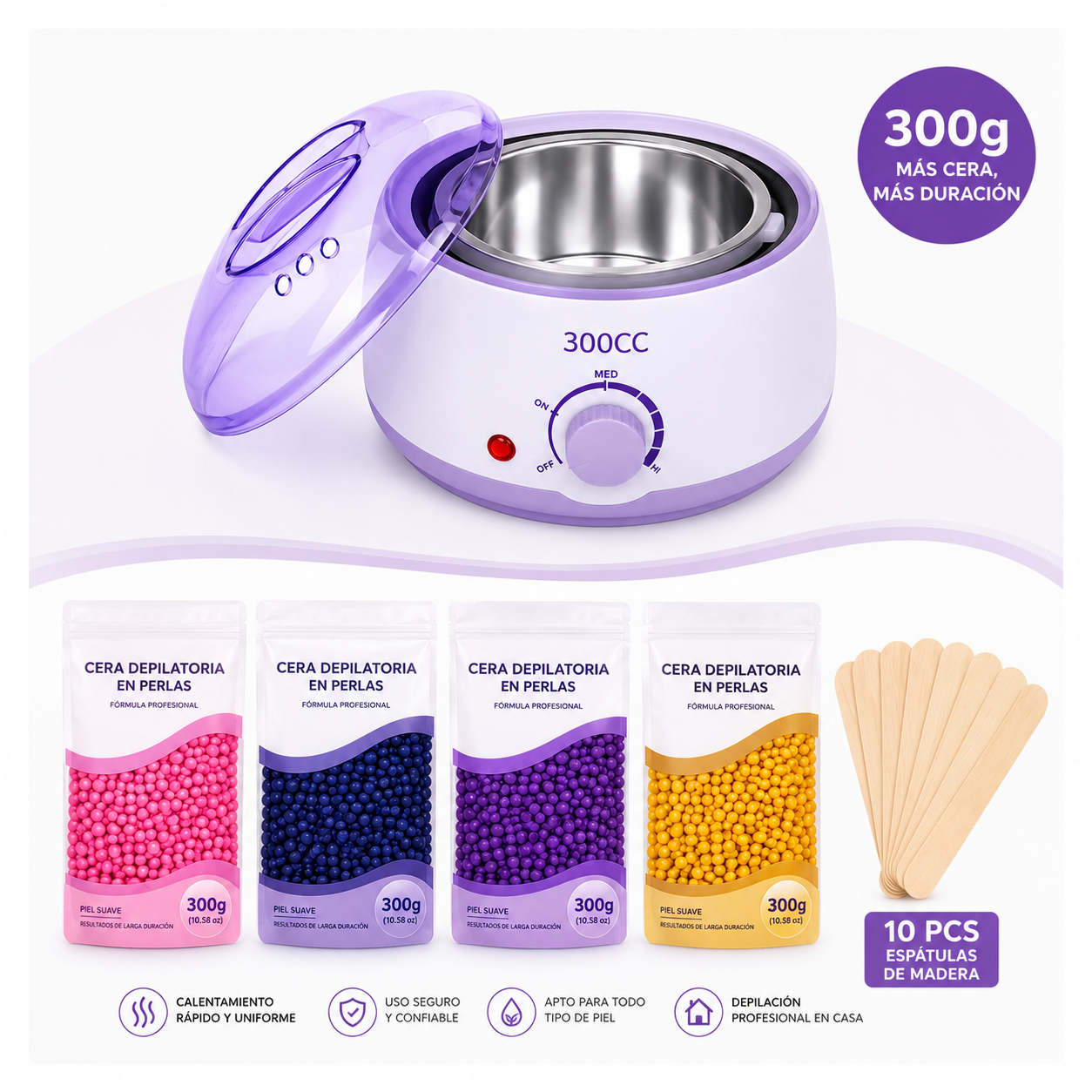 200Ml Hair Removal Tool Smart Warmer Wax Heater Hands Feet Epilator Depilatory Skin Care Paraffin Wax Machine Kit+Wax Beans