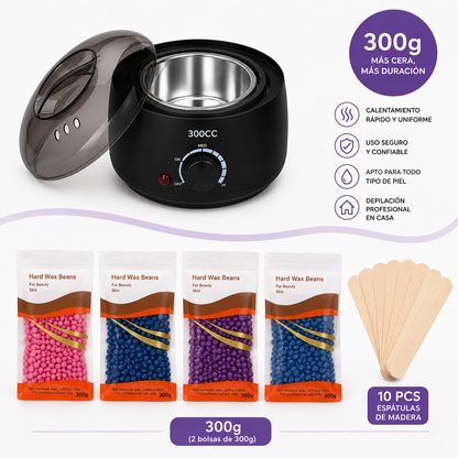 200Ml Hair Removal Tool Smart Warmer Wax Heater Hands Feet Epilator Depilatory Skin Care Paraffin Wax Machine Kit+Wax Beans
